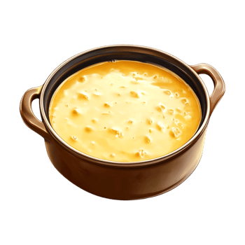 a bowl of cheese in a brown pot on a transparent background png