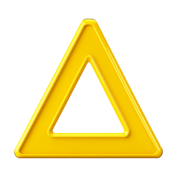 Transparent or Image of Yellow Triangular Shape png
