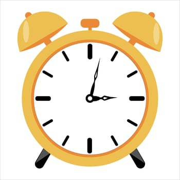 Illustration of alarm clock icon vector