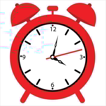 Red alarm clock Illustration vector