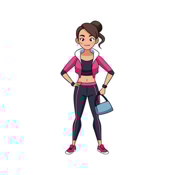 Contemporary Athletic Chic Model for Designs vector