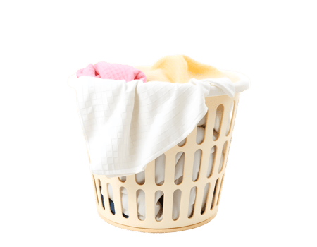 Laundry Basket With Clothes Isolated On Transparent Background png