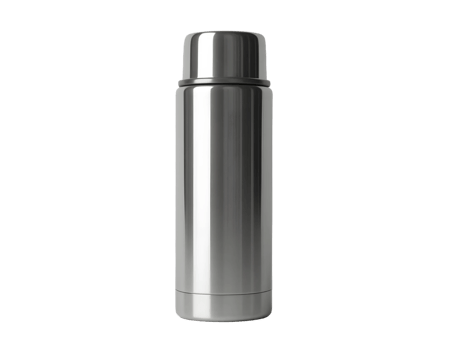 Metal thermos isolated on a transparent background png