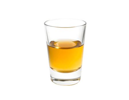 Glass of whiskey isolated on transparent background png
