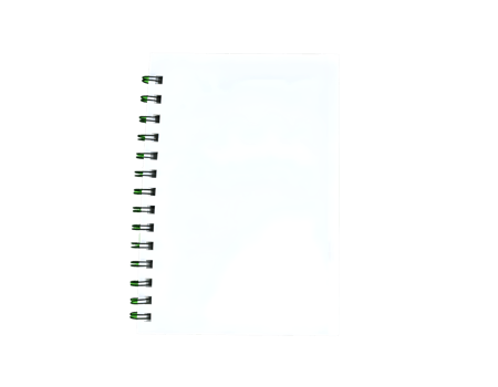White notebook isolated on transparent background png