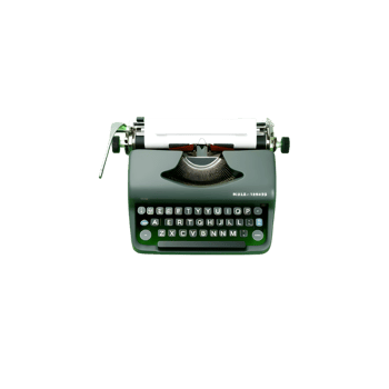Retro Typewriter Isolated On Transparent Background png