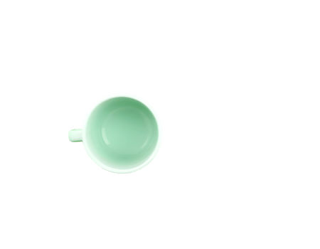 Green cup isolated on transparent background png