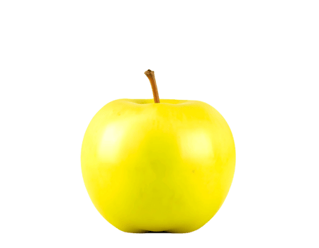 Yellow apple isolated on a transparent background png