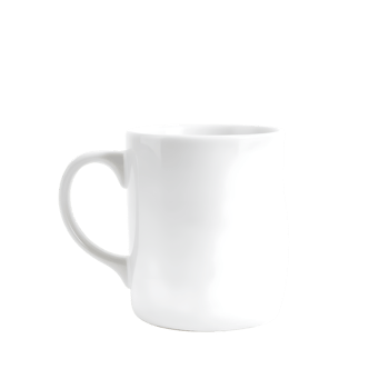 White coffee cup on transparent background png