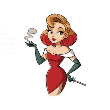 Elegant Hollywood Model Design 3 vector