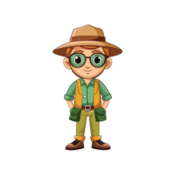 Fashionable Desert Explorer Model Illustration vector