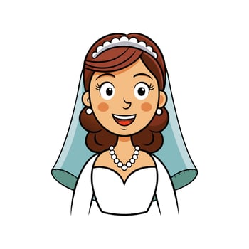 Stunning Bridal Fashion Model Illustration vector