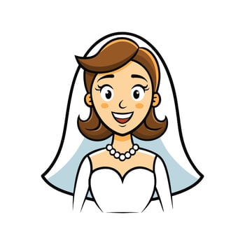 Charming Bridal Fashion Model Design vector