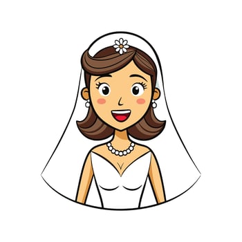Lovely Bridal Fashion Model Representation vector