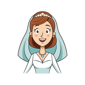 Radiant Bridal Fashion Model Artwork vector