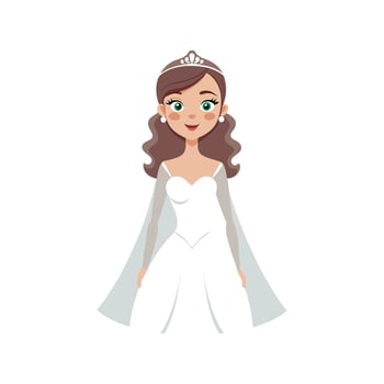 Delightful Bridal Fashion Model Illustration vector