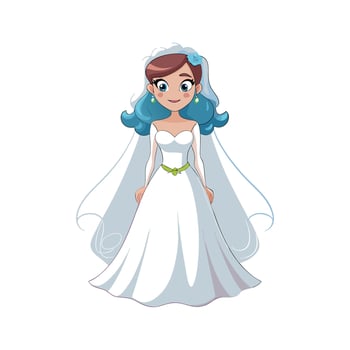 Graceful Bridal Fashion Model Creation vector