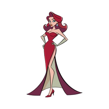 Stylish Runway Model Design vector