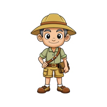 Adventurous Safari Explorer Fashion Model vector