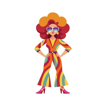 Bold Funky Retro Fashion Model vector