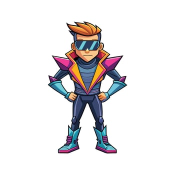 Trendy Futuristic Fashion Model vector