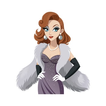 Bold Luxury Fashion Gala Model vector