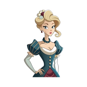 Elegant Regal Victorian Fashion Model Car 3 vector