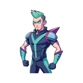 Trendy Sleek Cyber Ninja Model Design C 1 vector