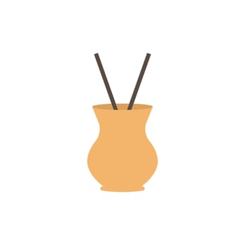 Aromatherapy icon flat design Scented Reed Diffuser Oil vector