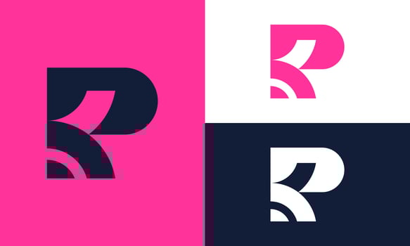 Nice KP letter logo. vector