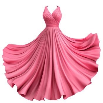 Elegant pink gown dress png