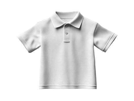 plain white polo shirt with classic collar and short sleeves, perfect for casual wear png