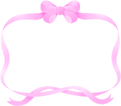 Coquette Ribbon Bow Square Frame png