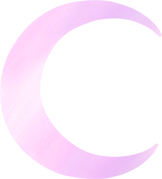 Coquette Pink crescent moon png