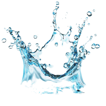 Splash of crystal clear water frozen in mid air png