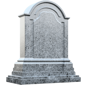 Gray stone tombstone sting on a base png