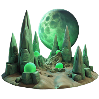 extraordinary abstract A Desolate Alien Landscape with Towering Ro high quality png