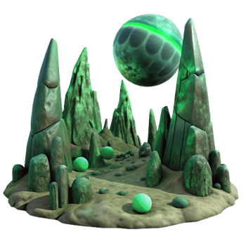 beautiful rustic A Desolate Alien Landscape with Towering Ro premium png
