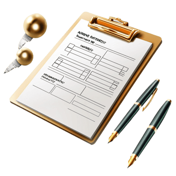 Business document on a clipboard pens office accessories png