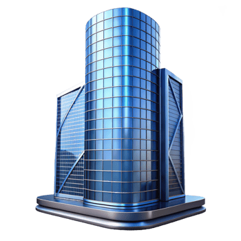dramatic modern A Sleek Modern Glass Skyscraper with Reflec genuine png