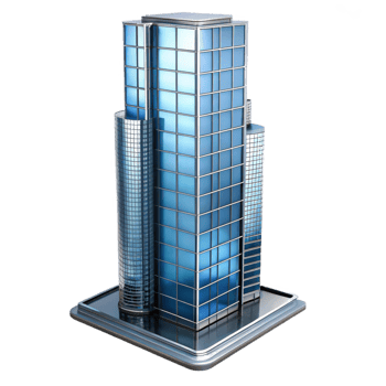 stunning minimalist A Sleek Modern Glass Skyscraper with Reflec genuine png