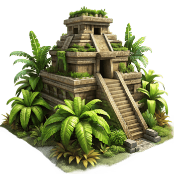 extraordinary classic An Intricate Mayan Temple Overgrown with J original png