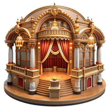 extraordinary creative A Grand Victorian Opera House with Ornate Ca high resolution png