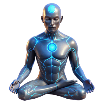 beautiful traditional Cybernetically Enhanced Human Glowing Circu premium png