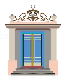 Development of a detailed historical door vector