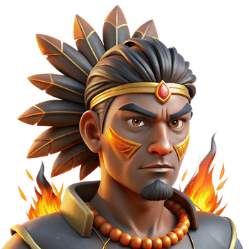 elegant creative Portrait of a Tribal Warrior with Vibrant detailed png