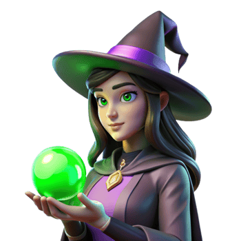stunning modern Portrait of a Young Witch with Long Black H detailed png