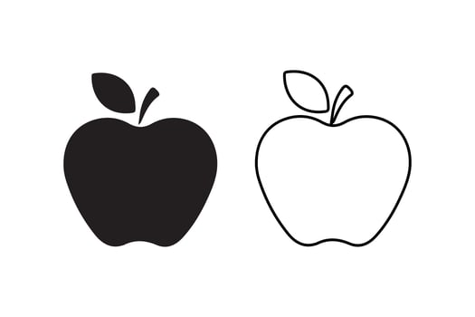 Fresh Apple Icon Healthy Food and Nutrition Design. Minimal Apple Icon in Flat Style for Digital Use. Juicy Red and Green Apple Illustration for Organic Food Concepts vector