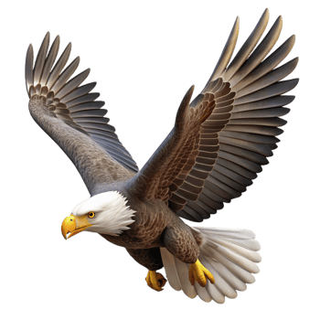 vibrant vintage A Majestic Bald Eagle Soaring Through The authentic png
