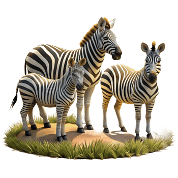 wonderful traditional A Group of Zebras Grazing on the African S high quality png